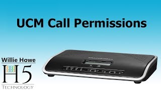 Grandstream UCM Calling Permissions [upl. by Ihcekn]