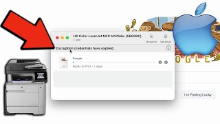 Mac Not Printing to HP Printer  Encryption Credentials Expired [upl. by Rangel]
