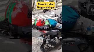 Move it rider nagpapahinga sa gulid ng daan [upl. by Swanhildas]