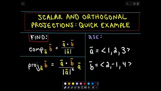 Orthogonal Projections  Scalar and Vector Projections [upl. by Konstance]