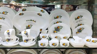 arcopal Marbal dinner set at wholesale market Faisalabad [upl. by Findlay]