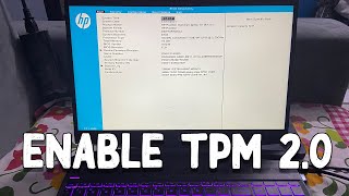 How To Enable TPM 20 in HP LAPTOP Bios for Windows 11 [upl. by Shaffer710]