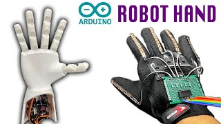 Arduino Flex Sensor controlled Robot Hand  Prosthetic Hand [upl. by Harp]