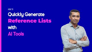 How to Quickly Generate Reference Lists with AI Tools [upl. by Sorgalim]