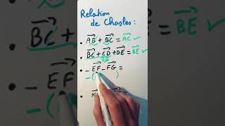 La relation de Chasles shorts mathématiques maths prof lycée vecteur chasles [upl. by Guimond]