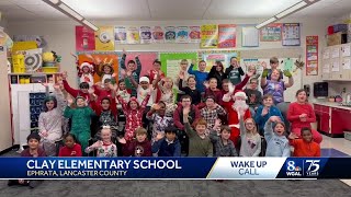 Happy Holidays The 4th Grade Class from Clay Elementary School share a festive Wake Up Call for [upl. by Eboh]