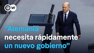 Canciller alemán dispuesto a someterse a una moción de confianza este año [upl. by Ase]