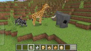 yCreatures Savanna Safari Days Minecraft PE Animals [upl. by Alusru]