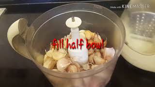 EASY GARLIC PEELING WITH FOOD PROCESSOR [upl. by Laktasic]