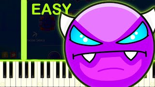 GEOMETRY DASH MENU THEME  EASY Piano Tutorial [upl. by Patin702]