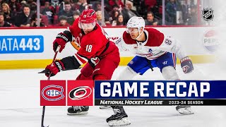 Canadiens  Hurricanes 1228  NHL Highlights 2023 [upl. by Nollahs]