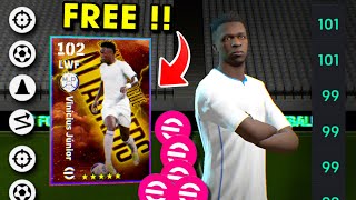 5000 eFootball Points Vinicius Junior Best Training Guide 🤩🔥  eFootball 2025 Mobile [upl. by Nylireg326]