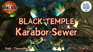 KARABOR SEWER  Black Temple  1  RAID  TIMEWALKING  WOW The War Within [upl. by Ferrand397]