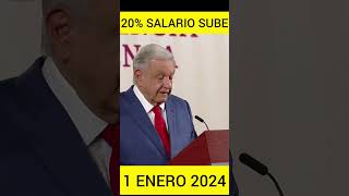 SALARIO MÍNIMO 20 ENERO 2024 AMLO OFICIAL viral noticias pensionado amlo [upl. by Lapham]