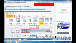 Go To Date function used to jump date quickly in Outlook 2010 [upl. by Atihcnoc]
