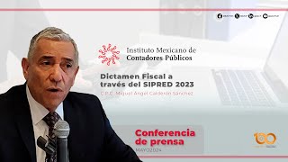 Dictamen fiscal presentado a través del SIPRED 2023  Conferencia mayo 2024 [upl. by Ettenav]