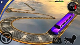 😱 Impossible Limo Driving Simulator  Extreme Car Tracks Stunts 3D  Android GamePlay 2 [upl. by Enixam]