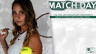 Golden Suns Tennis vs Missouri Western 31124 [upl. by Ellahcim]