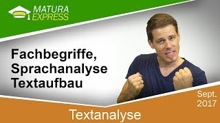 Textanalyse  Zentralmatura Deutsch September 2017 07 [upl. by Rramal]