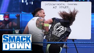 Jeff Hardy presents case to AJ Styles for title opportunity SmackDown August 14 2020 [upl. by Kresic]