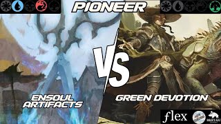 Ensoul Artifacts VS Mono Green Devotion MTG Pioneer [upl. by Deina]