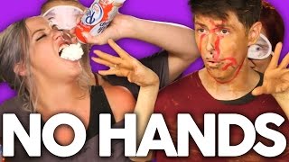 AWKWARD Sundae No Hands Challenge [upl. by Lonna]