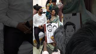 Live caricature by Surendar Book your events now  9677036054wedding reception VELVOM [upl. by Schaper]