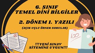 6 Sınıf Temel Dini Bilgilerİslam I 2 Dönem 1 Yazılı Soruları sınavsoruları sınav sınavlar [upl. by Rein595]