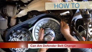 Can Am Defender Belt change [upl. by Nosneb803]