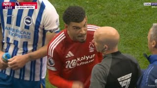 Morgan GibbsWhite Red Card ♦️ Brighton vs Nottingham Forest 22 All Goals Highlights [upl. by Chico]