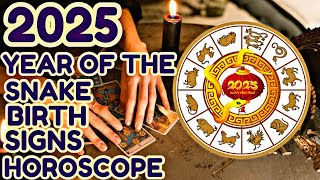 🍀 2025 YEAR OF THE SNAKE HOROSCOPE BIRTH SIGNS  ANONG YEAR SIGN MO [upl. by Hellah805]