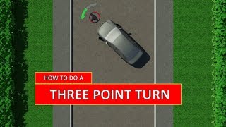 Learn how to do a THREEPOINT TURN The easiest driving lesson by Parking Tutorial [upl. by Bashemath]