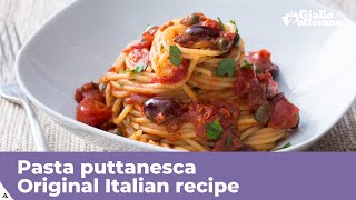 PASTA PUTTANESCA  Original Italian recipe [upl. by Erdied]