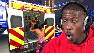 Playing an Ambulance Match in WWE 2K24 [upl. by Lledner428]