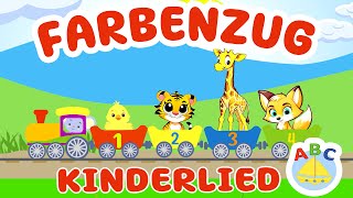 Farbenzug Kinderlied 🚂  Farben lernen mit dem bunten Zug  Lernvideo für Kinder [upl. by Kloman760]