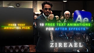 Free Text Animation Pack For 30000 Subscribers  After Effects  Zireael [upl. by Sokram]