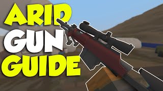 Unturned  New Arid Weapons Gun Guide  IDs [upl. by Kalagher]