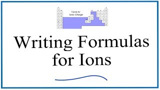 Writing Formulas for Ions [upl. by Fitalludba]