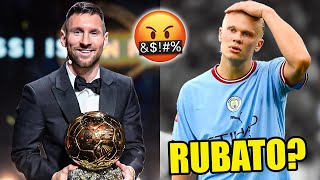 MESSI RUBA IL PALLONE DORO A HAALAND  MESSI PALLONE DORO 2023 [upl. by Lebam691]