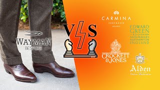 Bespoke VS Readytowear  Wayman Bespoke VS Carmina Edward Green Crockett amp Jones and Alden [upl. by Berne]