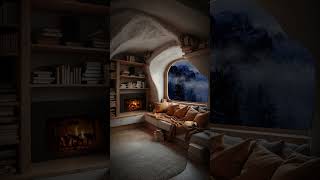 Cozy winter Cave with blizzard What are your dreams shorts ambience blizzard [upl. by Melinda]