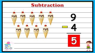 Basic Subtraction Subtraction For Kids Learn To Subtract Subtract Premath Concept Subtraction [upl. by Matheny]