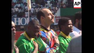 ZIMBABWE BRUCE GROBBELAAR PLAYS FOR NATIONAL TEAM [upl. by Anchie481]