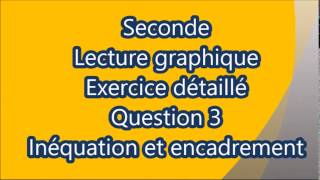 Lecture graphique Ex détaillé  Question 3 Inéquations encadrements [upl. by Snave124]