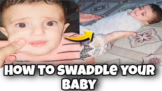 How to Swaddle a baby how to swaddle a baby with wrapping shawl [upl. by Jasper442]