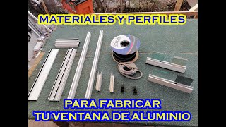 MATERIALES Y PERFILES PARA VENTANA DE 3 PULGADAS [upl. by Nine]