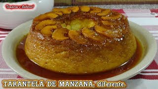 TARANTELA DE MANZANA SIN HORNO pudin fácil y delicioso [upl. by Nwahsem]