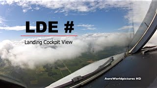 Landing at Tarbes–Lourdes–Pyrénées Airport LDELFBT France  Cockpit View [upl. by Hess974]