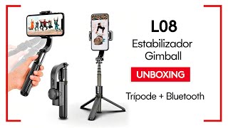 L08 Estabilizador Gimbal para celular Bluetooth Negro  Anavatec [upl. by Nolur]