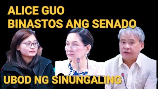 Alice guo humarap muli binastos ang senado tindi ng pagsisinungaling [upl. by Faludi567]